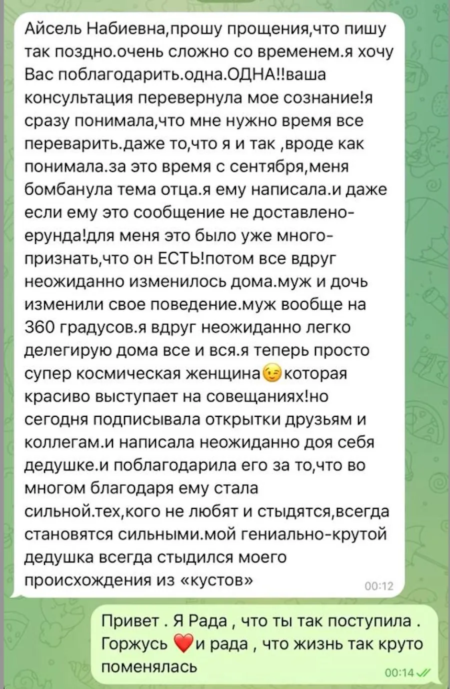 Одна консультация — Письмо отцу спустя годы